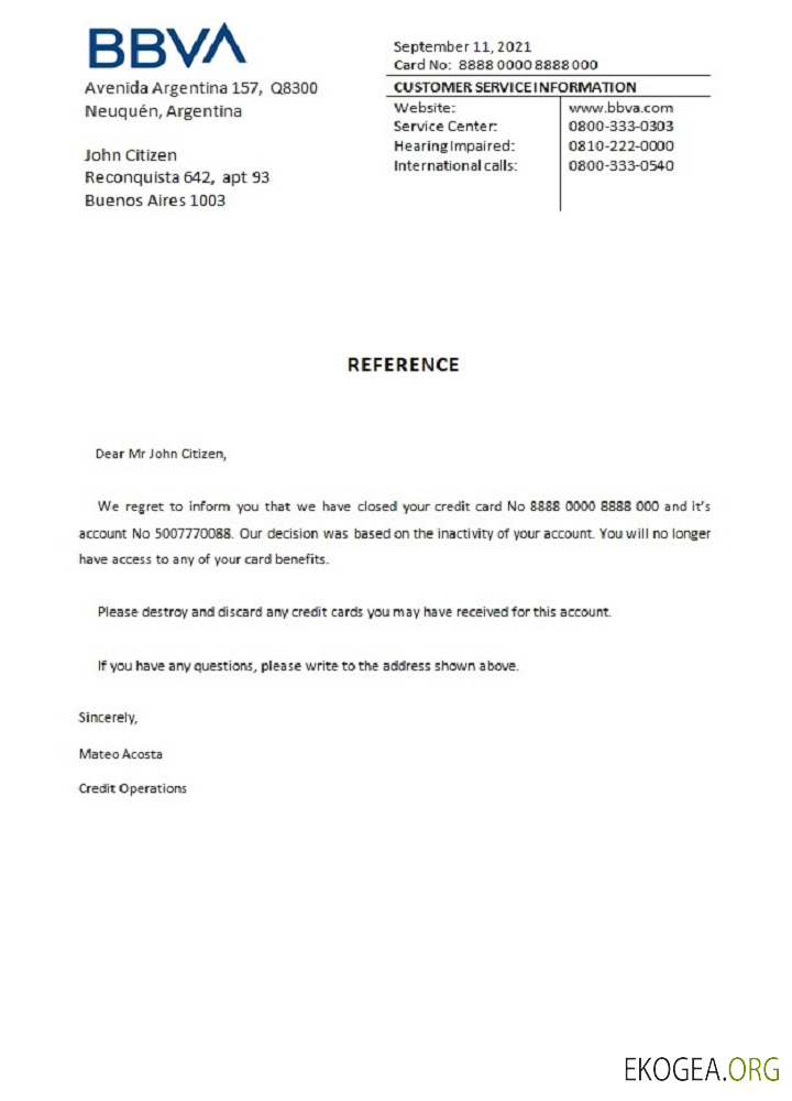 Argentine , BBVA référence bank , closure